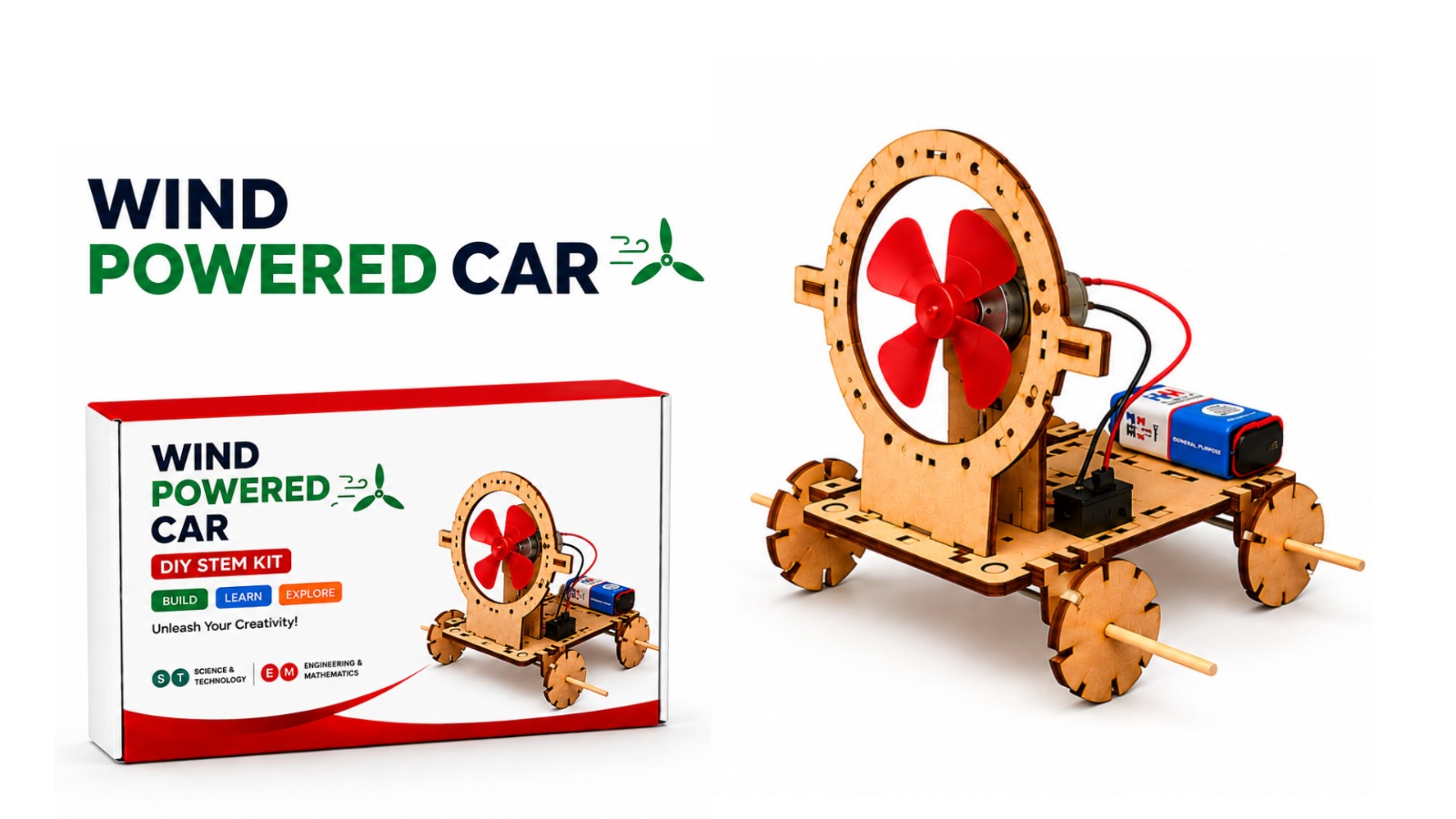 Wind Powered Car – DIY STEM/SCIENCE Kit